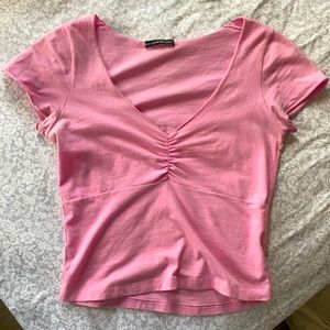 pink brandy low cut crop top